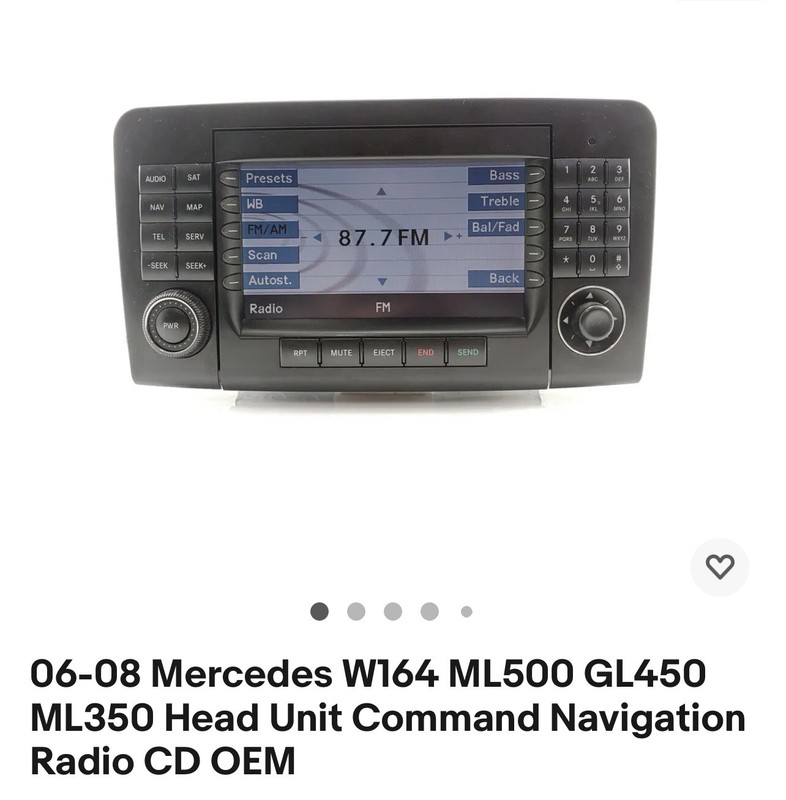 06-08 Mercedes W164 ML500 GL450 ML350 Head Unit Command Navigation Radio CD OEM