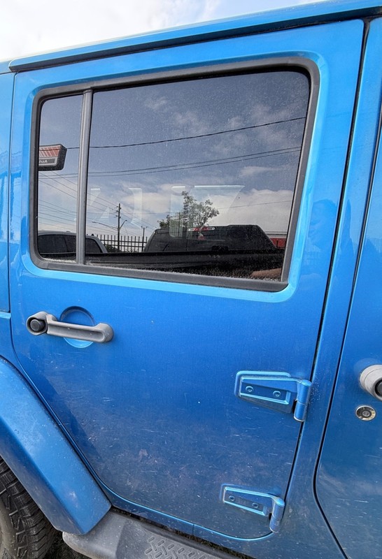 ✅ 2011-2018 JEEP WRANGLER OEM COMPLETE FULL DOOR REAR RIGHT Blue PBJ PASSENGER