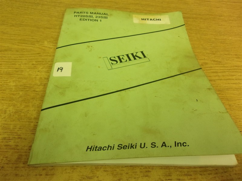 Hitachi Seiki Parts Manual HT20S III 23S Edition 1 "19" *FREE SHIPPING*