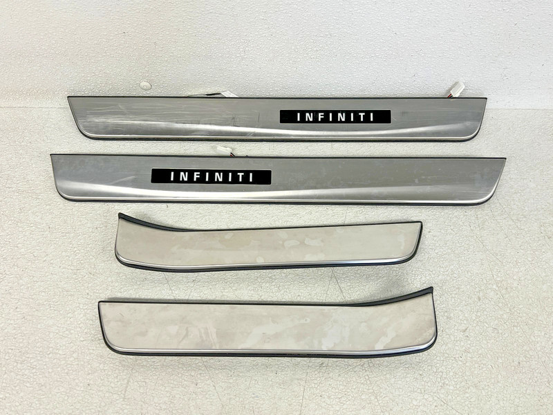 ⭐2014-2024 INFINITI Q50 FRONT & REAR SCUFF PLATE DOOR SILL SILLS SET OEM LOT2724