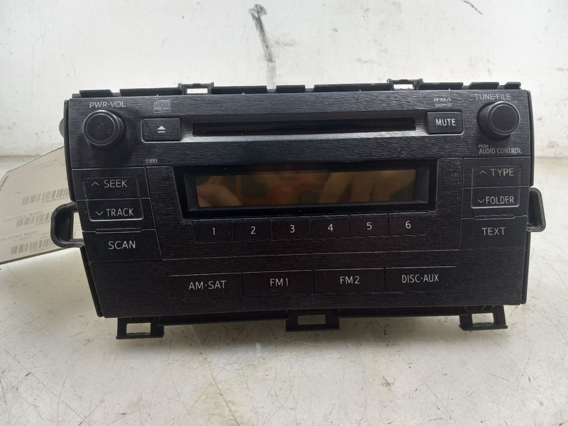 10-11 TOYOTA PRIUS 1.8L FWD AT RADIO / STEREO RECEIVER UNIT