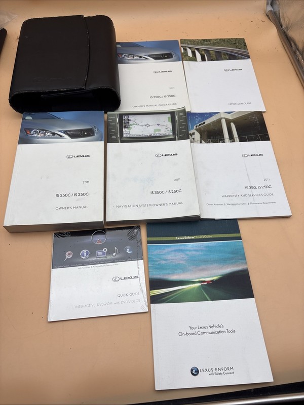 2011 Lexus IS 350C /IS 250C Owner's Manual With Case Included Complete Set