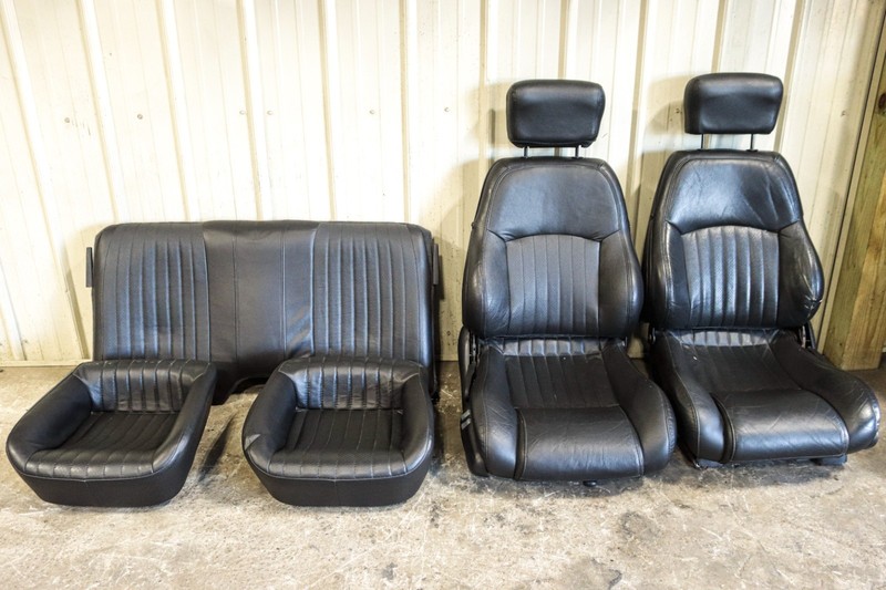 1993-2002 Pontiac Firebird Trans Am Front & Rear Seats Leather Ebony OEM *USED*