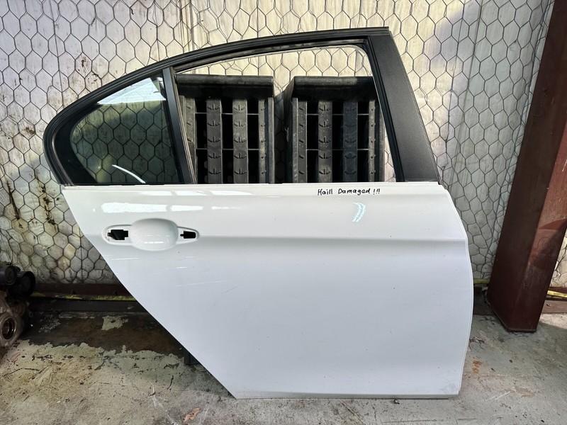 12-18 BMW F30 F80 Sedan REAR RIGHT PASSENGER SIDE DOOR SHELL White 300 OEM