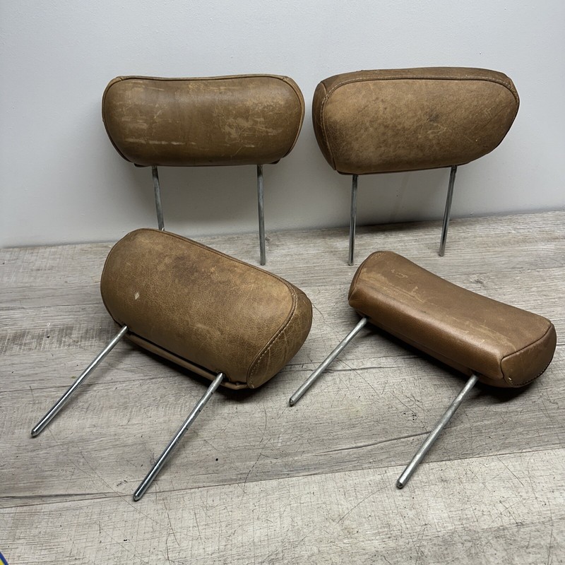 2004 - 2008 FORD F-150 KING RANCH BROWN LEATHER HEADREST SET of 4 OEM