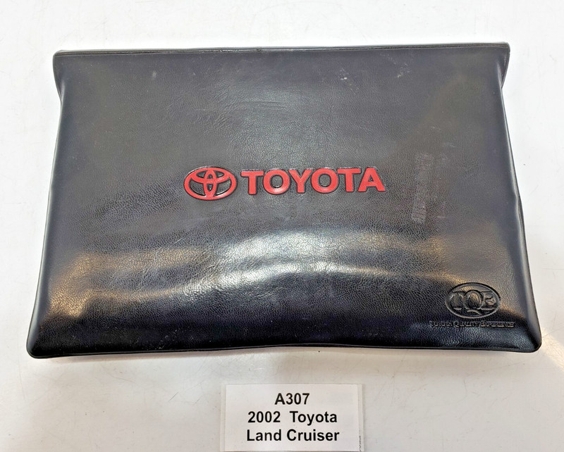 ✅ 2002 OEM Toyota Land Cruiser J100 Owners Manual Maintenance Book Wallet SET