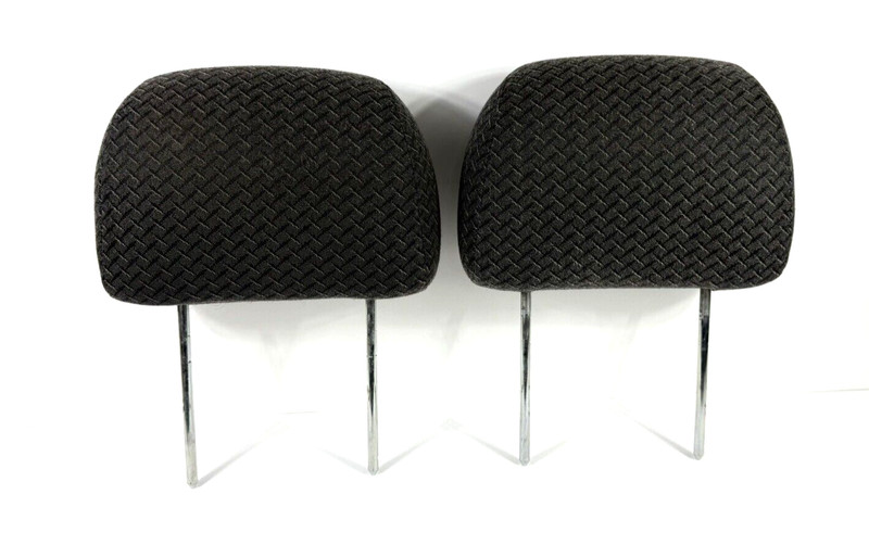 2000-2006 Chevy Avalanche Pair Front Headrest Cloth Set Checkered OEM