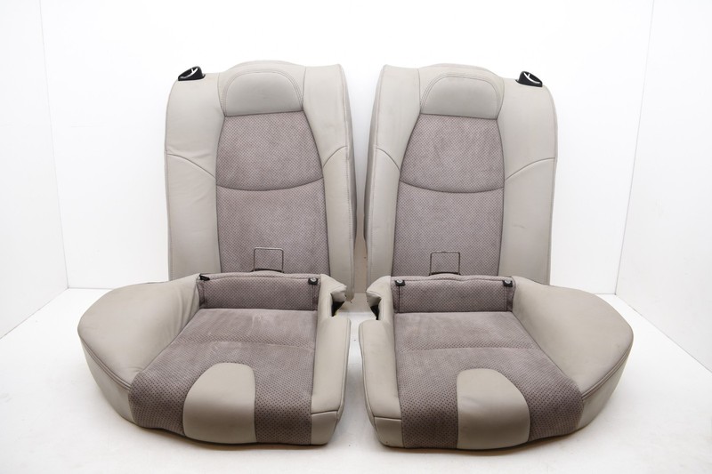 2006 Mazda RX8 Coupe Rear Upper Lower Seat Set Beige Leather Suede OEM KW15