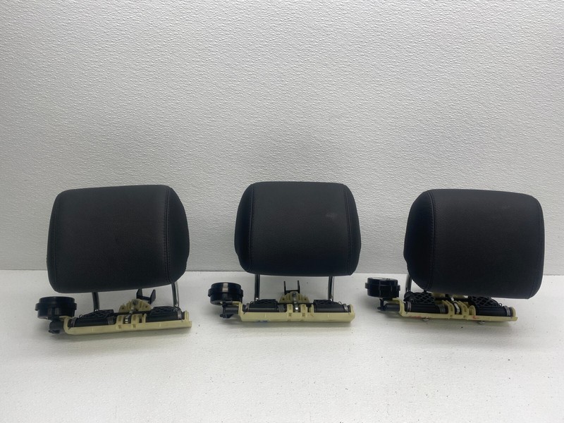 2007-2013 MERCEDES S550 REAR ROW HEADREST SET OF 3 BLACK OEM LOT609