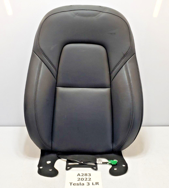 ✅ 17-23 OEM Tesla Model 3 Y Front Left Driver Upper Seat Cushion Leather Black