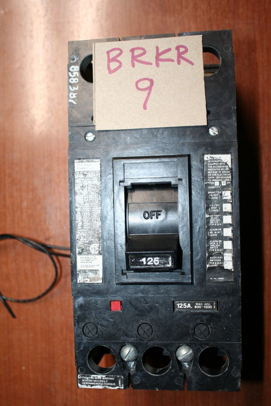 ITE F63F250 125A Trip 250A 600V Max Circuit Breaker S01F60 Shunt Trip Device