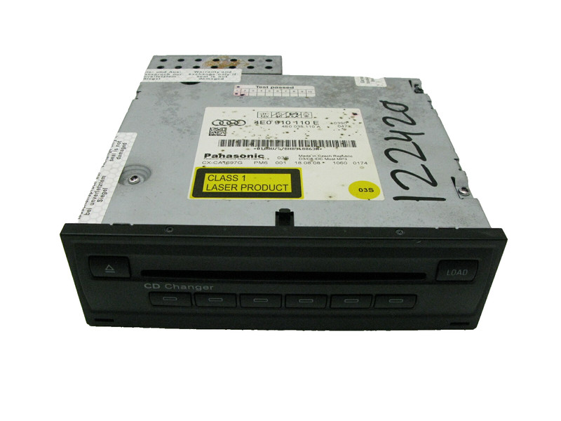 03-10 AUDI D3 A8 A8L S8 AUDIO 6 CD COMPACT DISC CHANGER PLAYER RECEIVER 122420