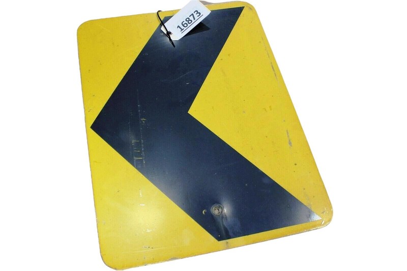 Authentic Road Sign CHEVRON TRAFFIC ARROW Real Street Vintage