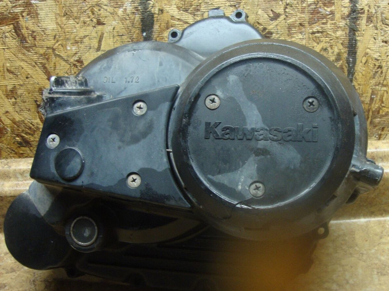 1986 Kawasaki Bayou ATV KLF 300 KLF300 4Wheeler Engine Clutch Cover Panel 86