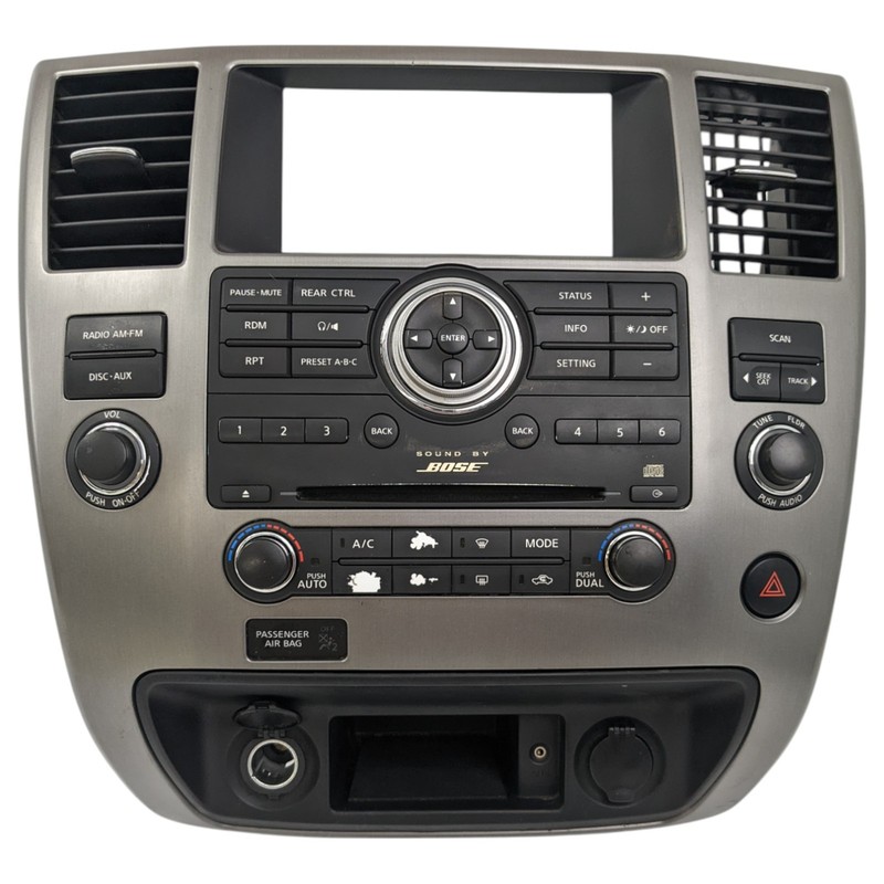 08-12 Nissan Armada Pathfinder Stereo CD Player Radio AC Climate Bezel Air Vent