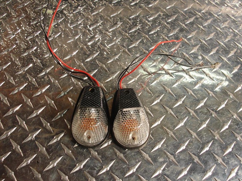 01 KAWASAKI ZX 750 P LEFT DRIVER LH RIGHT RH FRONT TURN SIGNAL PARK ZX7 R ZX750
