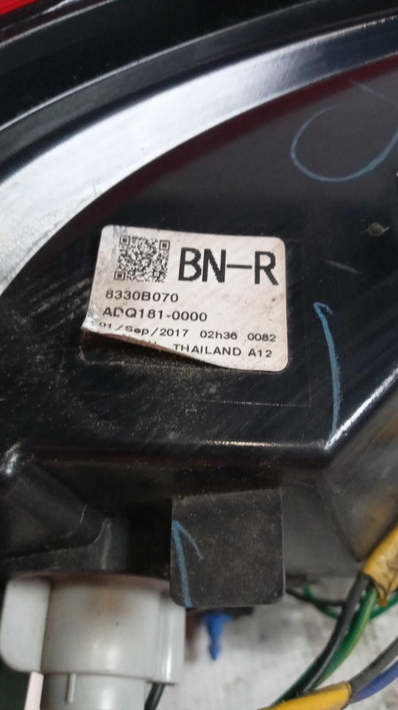 2018 Mitsubishi Mirage Right Tail Light Assembly Grey 71000 Miles Used