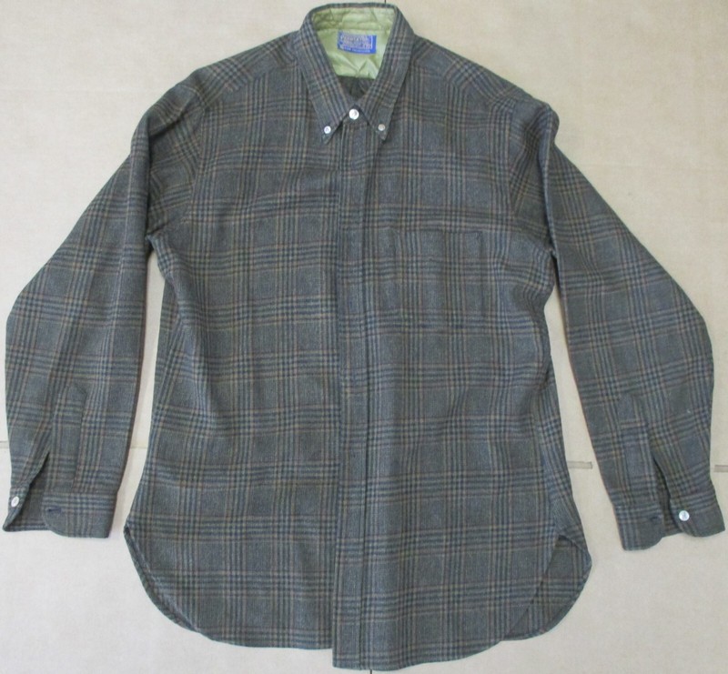 MEN'S PENDLETON SHIRT 100% VIRGIN WOOL PLAID FLANNEL BUTTON DOWN SHIRT XL