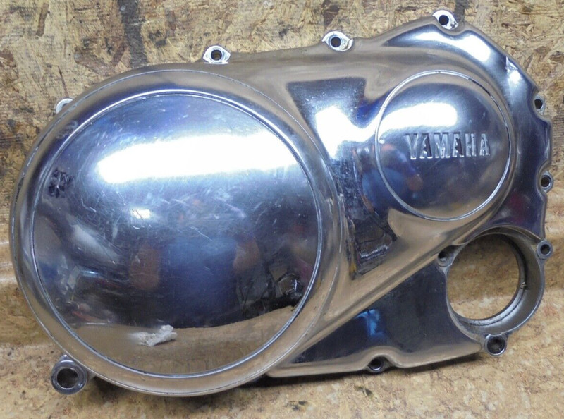 1986 Yamaha XV700 XV 700 C Virago Engine Chrome Clutch Cover Panel Case XV700C