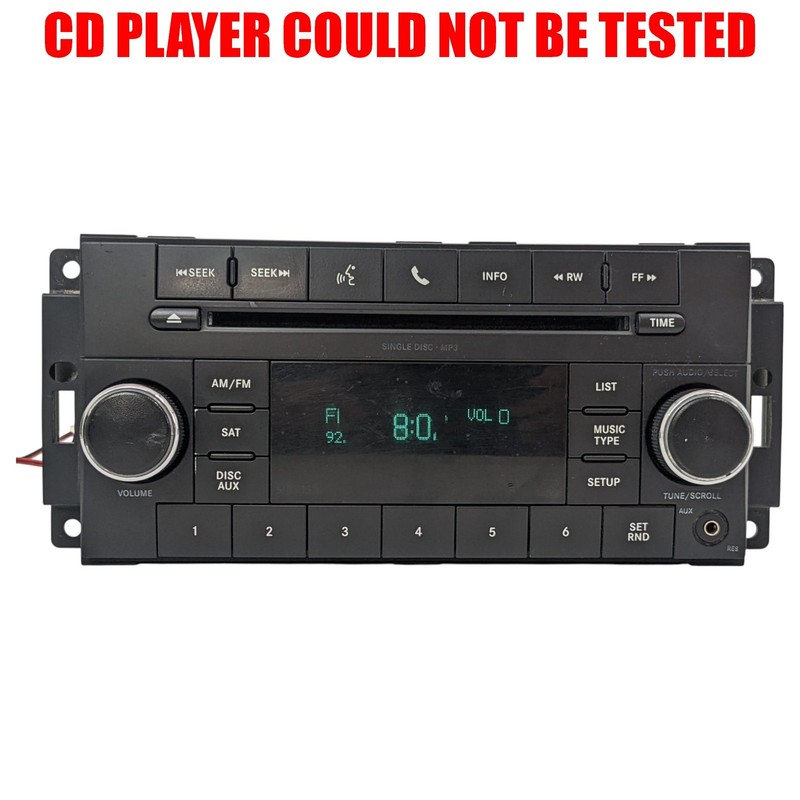 TESTED 2007-2011 Jeep Dodge Chrysler RAM RES Radio UConnect CD Player AUX Sirius