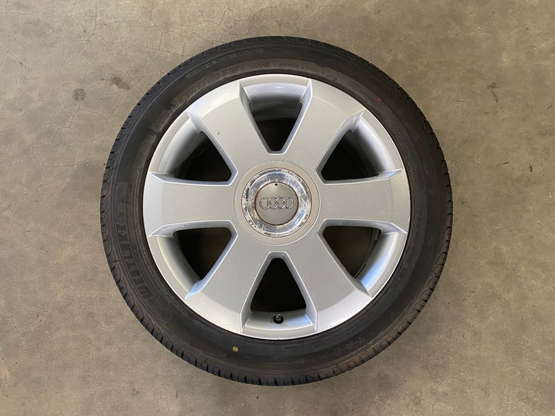 ⭐2003-2006 AUDI A4 S4 WHEEL RIM TIRE ALLOY 6 SPOKE 17x7.5 SIZE ASSY OEM LOT2383