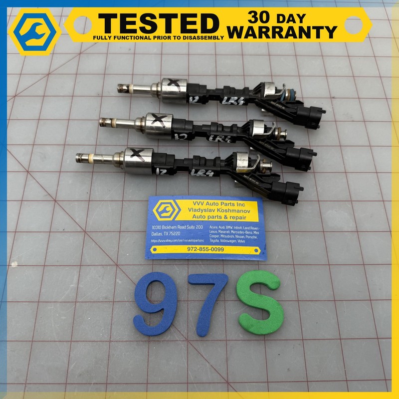 10-17 Land Rover 5.0L Supercharged AJ133 engine FUEL INJECTOR SET OF 3 OEM