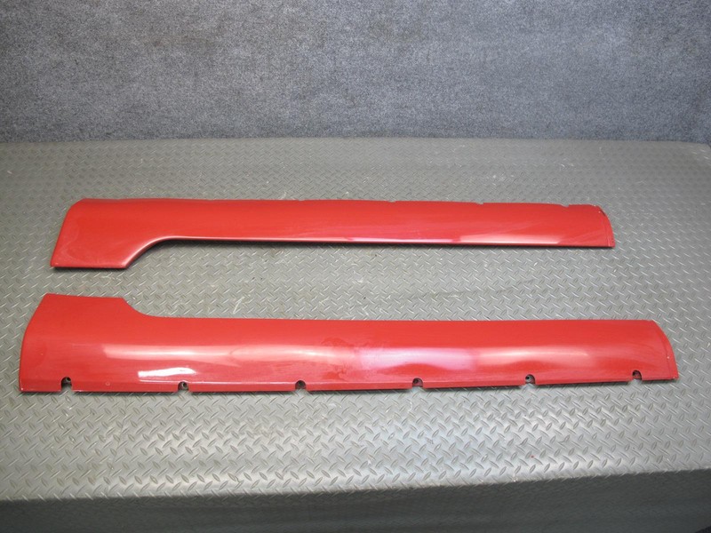 1987-1995 PORSCHE 928 S ROCKER MOLDING PANEL SKIRT RIGHT & LEFT SIDE SET RED