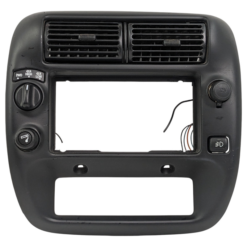 1995 to 2004 FORD RANGER RADIO DASH TRIM BEZEL 4x4 VENT BLACK
