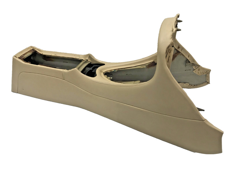 97-03 Jaguar XK8 XKR XJ8 X100 Center Console Frame Trim Cover Panel Beige OEM