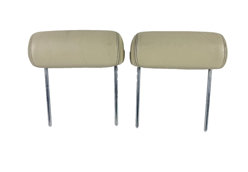 2007-2013 Cadillac Escalade EXT Rear Headrests Pair Set Light Cashmere Leather