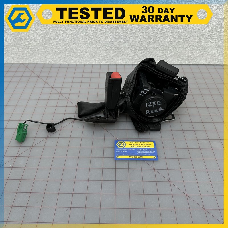 17-20 JAGUAR XE REAR CENTER SEAT BELT SEATBELT RETRACTOR W/ BUCKLE SET OEM