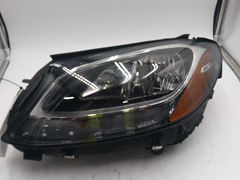 2017 MERCEDES C-CLASS Left Headlight Assembly Black 610741 Used 62K Miles