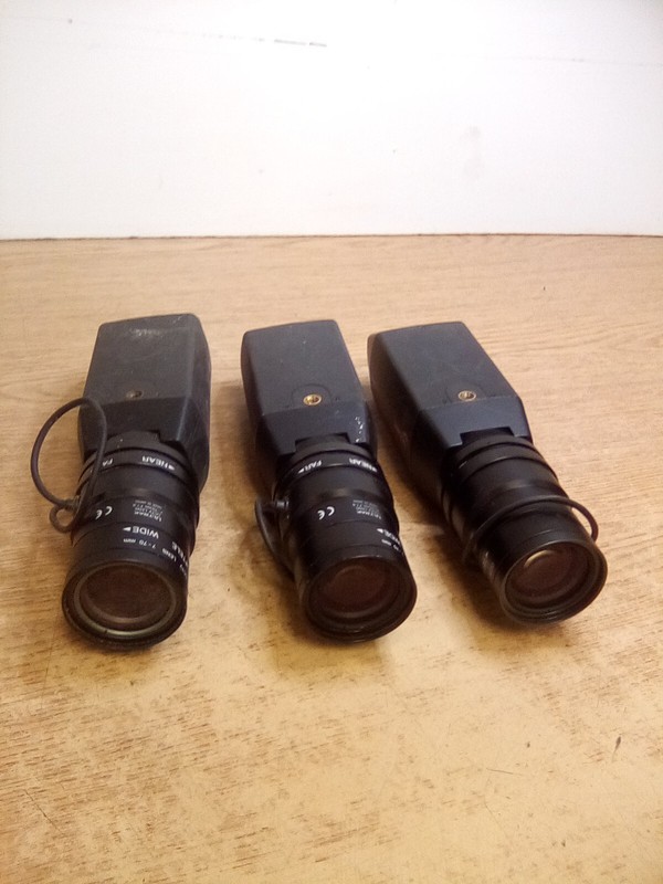 Lot Of 3 Ultrak KC552BCN CCD Color Cameras W/ 7.70mm F1.8 Lens