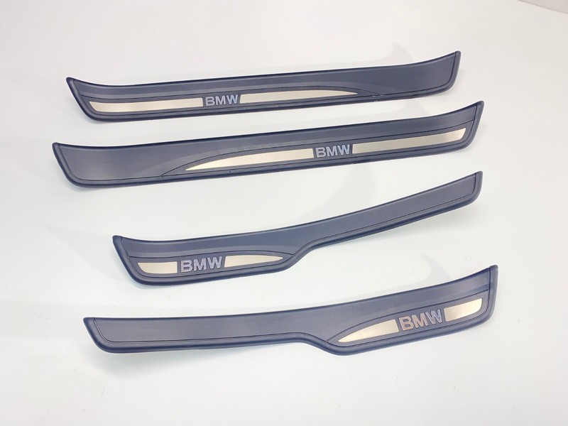 06-12 BMW E90 E91 3 Series 4dr Front & Rear Door Sill Trim Panel Cover Set! OEM✅