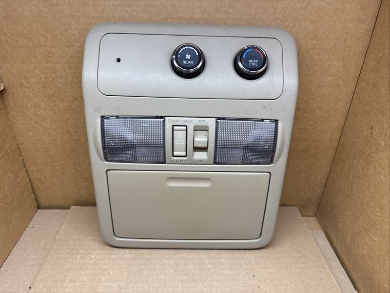 2008-2012 Nissan Pathfinder Front Center Over Head Overhead Console Sunroof Tan