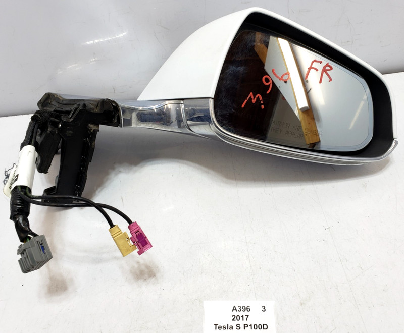 ✅ 12-20 OEM Tesla Model S Right Passenger Door Exterior Side Mirror White PPSW *