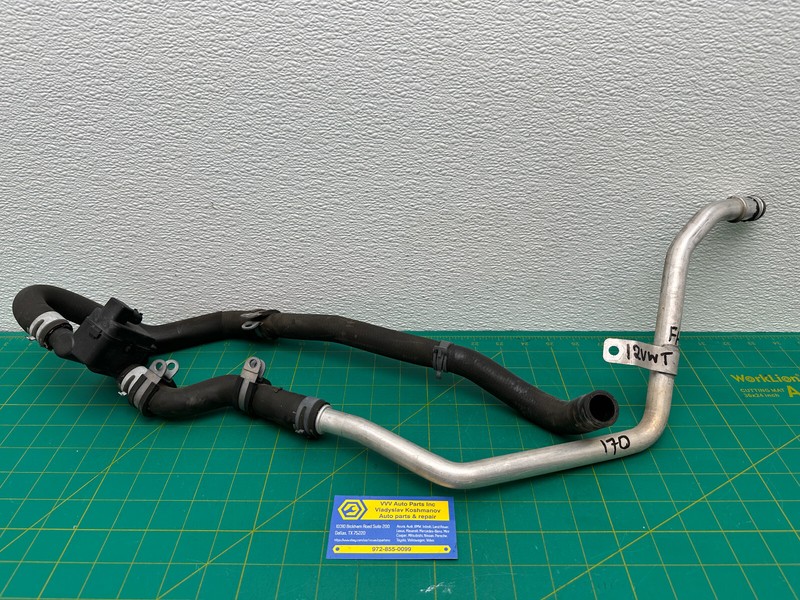 11-17 Volkswagen Touareg 3.6L HVAC HEATER CONTROL VALVE W/ HOSES SET OEM