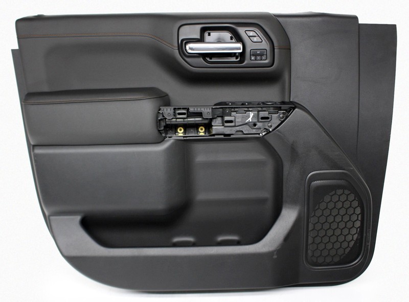 OEM Front Door Trim Panel For GMC Sierra 1500 AT4, SLT Black Orange Stitching