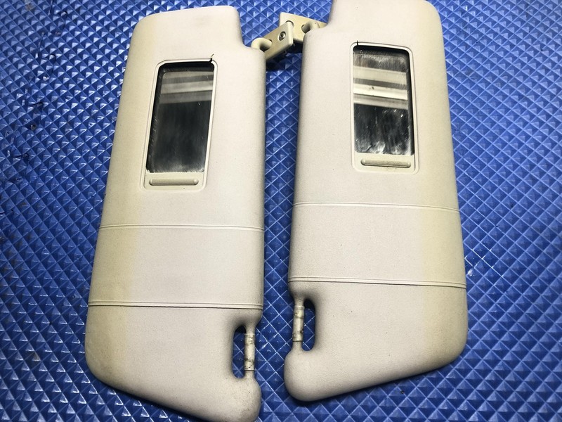 98-03 Mercedes W208 CLK320 CLK55 Convertible Sun Visor Gray Left Right Pair OEM