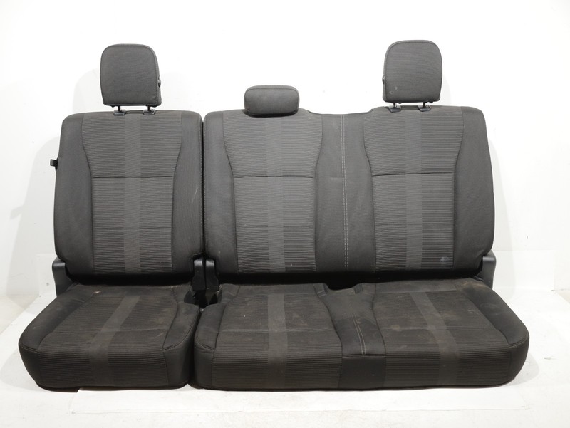 2015-2020 Ford F150 SuperCrew Rear Back Split Bench Seat Set Black Cloth OEM SET