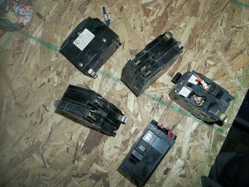 Square D 2-Pole LM-6876 Circuit Breakers Hacr type QO, Lot of 5 *FREE SHIPPING*