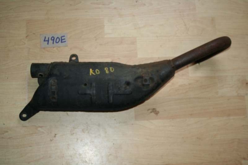 1983 Kawasaki KD80 Exhaust Muffler Chamber OEM 83 B