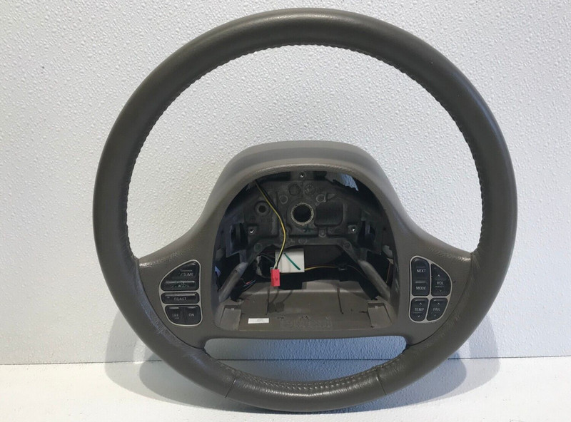 2000-2002 Lincoln Town Car Steering Wheel Leather OEM Gray