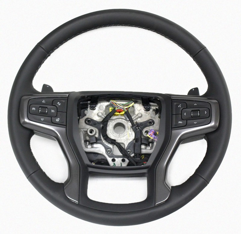 OEM Steering Wheel For Chevy Silverado 1500 Black leather 87821724