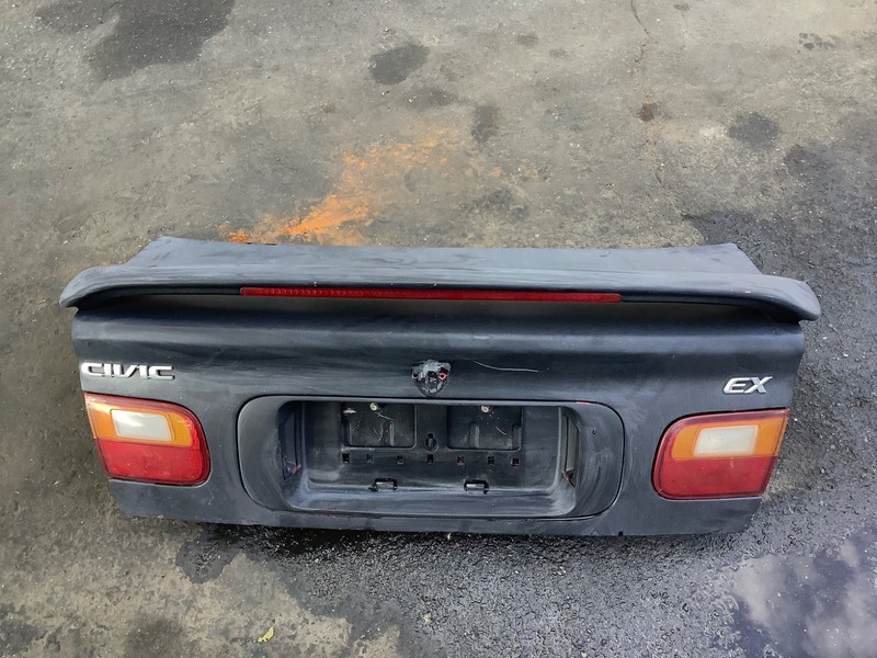 93-95 Civic 2DR Coupe Trunk Lid Rear Hood Back Luggage Deck Door Lights BLCK OEM