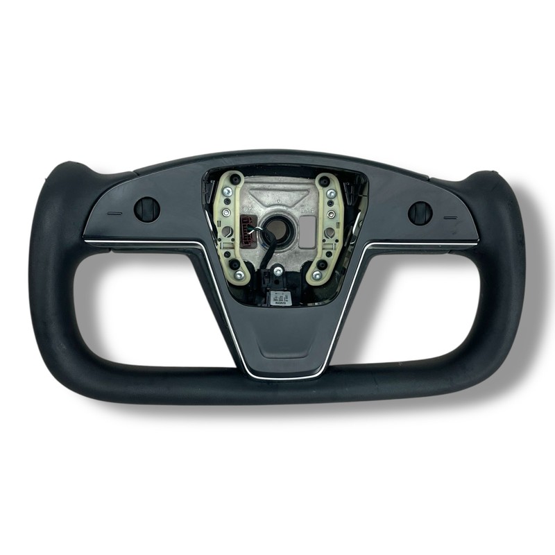 2021-2025 Tesla Model S X Yoke steering wheel black OEM 1622612-00-F