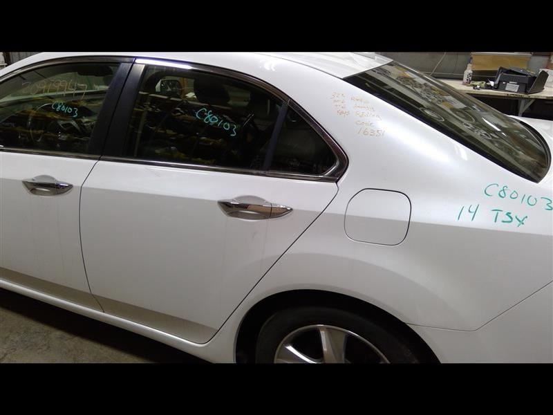 Driver Rear Side Door White Electric Windows Sedan Fits 13-14 TSX 606413