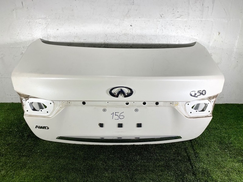 14-18 INFINITI Q50 REAR TRUNK HATCH DECK LID SHELL SKIN PANEL COVER WHITE OEM