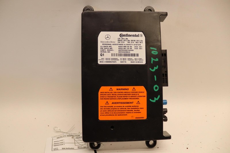 2013-2016 MERCEDES E-CLASS E350 W212 COMMUNICATION CONTROL MODULE UNIT OEM