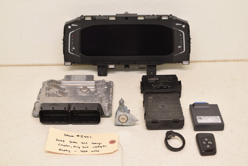 MK7 VW Jetta GLI Gauge Cluster Key Set W/ Digital Dash Cluster 42k Mile Oem 2023